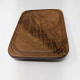Eaglecreek Boards handcrafted rectangular solid wood cutting board with a juice groove and natural grain finish.