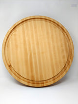 Round 18" x 1 1/4" Birch Butcher Block Board with Juice Groove - Eaglecreek Boards