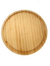 Round 18" x 1 1/4" Birch Butcher Block Board with Juice Groove - Eaglecreek Boards
