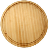 Round 18" x 1 1/4" Birch Butcher Block Board with Juice Groove - Eaglecreek Boards