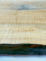 Hand carved rustic live edge maple wood cutting board - Eaglecreek Boards