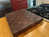 Large Rectangular End grain cutting board.  Walnut, Maple, Cherry, Oak