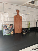 Large cherry paddle charcuterie board