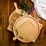 Solid 18" birch wood cutting board with paddle. - Eaglecreek Boards
