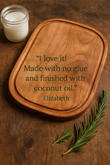 Small 10" x 8" x 3/4" Rectangular Birch Board with Juice Groove