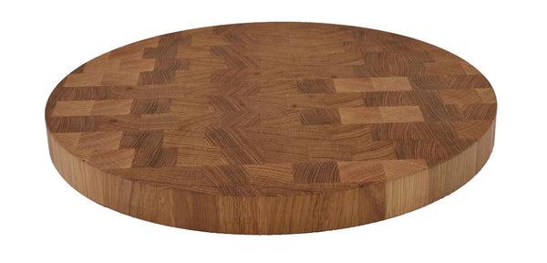 Stunning 18" diameter x 1.5" thick solid white oak end grain round cutting board - Eaglecreek Boards
