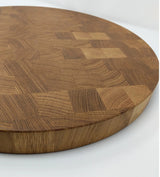 Stunning 18" diameter x 1.5" thick solid white oak end grain round cutting board - Eaglecreek Boards