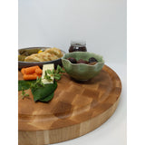 Beautiful maple end grain hand-crafted 14" round x 1 1/4" thick cutting board - Eaglecreek Boards